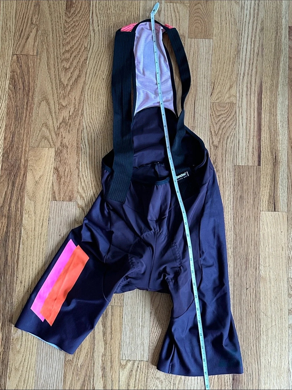Santini Men’s Pink-Orange Cycling Jersey & Bib Shorts Set